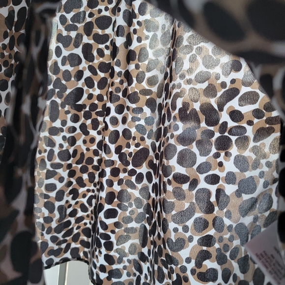 ELLEN TRACY WOMEN'S LONG SLEEVE SHEER BLOUSE XL Black|Mocha|White - Picture 8 of 14